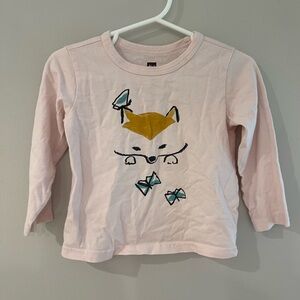 Tea Collection Light Pink Fox Long Sleeve Tee
